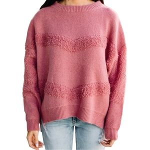 Entro Catch Your Eye Marsala Pink Textured Sweater